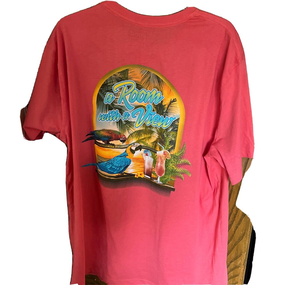 Saddlebred Big And Tall Coral Silk Women t-shirt Size LT Beach Resort costal